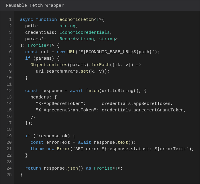 Fetch-wrapper til e-conomic REST API