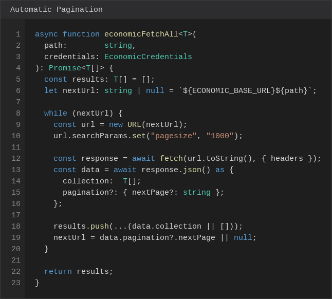 Pagination i e-conomic REST API